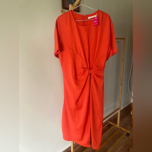 twisted knot ,split front midi dress NWT - Picture 3 of 13